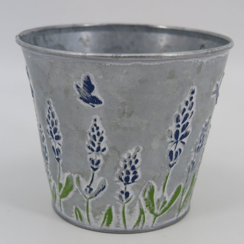 Pot à fleurs papillons sur des plantes lavande, H 4,25 po x l 5 po x P 5 po