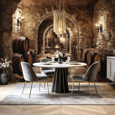 Papier peint adhésif mural rustique pour cave à vin rustique H 69 po x l 96 po Papier adhésif amovible en PVC pour chambre à coucher, bureau à domicile