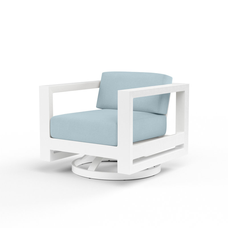 Newport Outdoor Swivel Lounge Chair, Canvas Skyline Sunbrella®