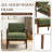 Modern Solid Wood Accent Chair Arm Chair with Adjustable Backrest 360° Rotating-1001303114