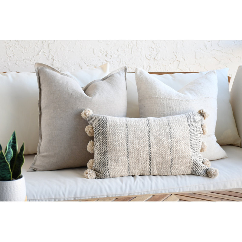 Ensemble de 3 taies d'oreiller Neutral Boho