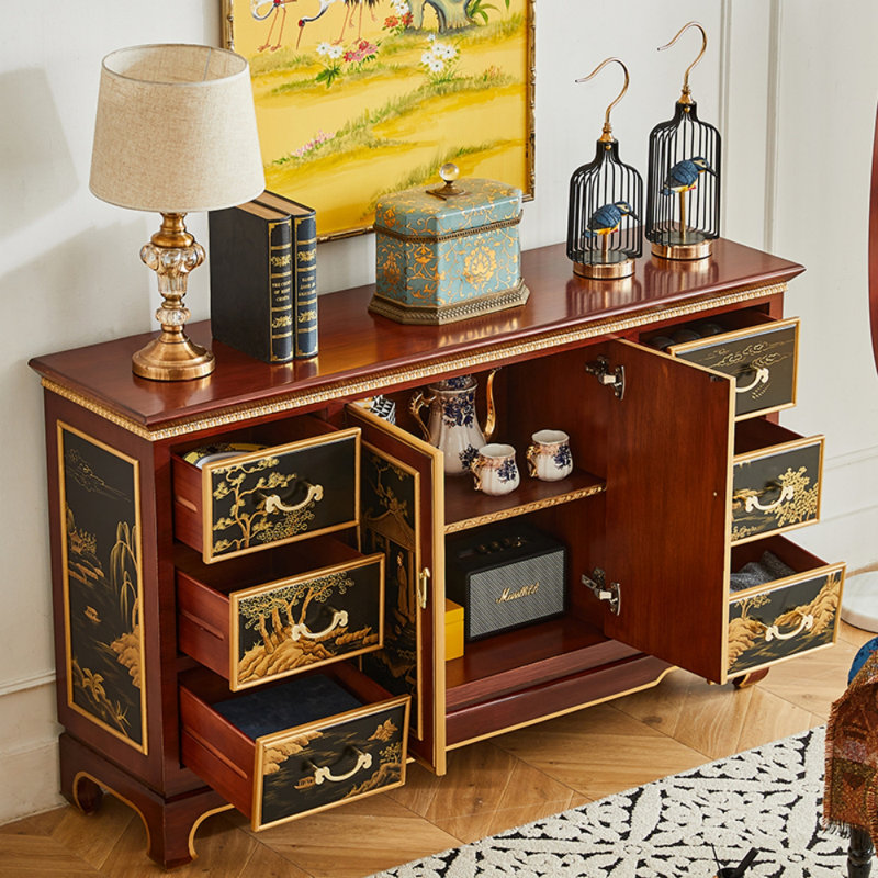 Buffet classique peint, H 35,43 po x l 59,06 po x P 15,75 po