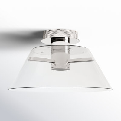 Hales - 17 Inch LED Semi Flush with Clear Glass