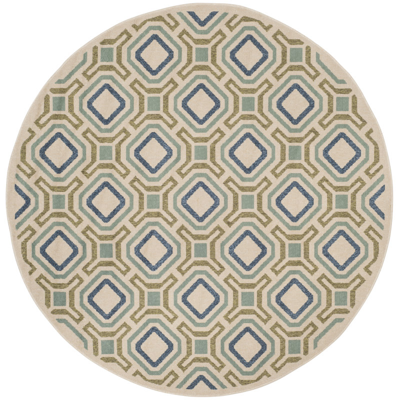 Tapis d'intérieur / extérieur Liutulf Performance, Rond 6 pi 7 po