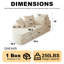 Boneless Welike 78.5" W x 29" D x 39.2" H Corduroy Semi-Circular 2-Piece Sofa Bed