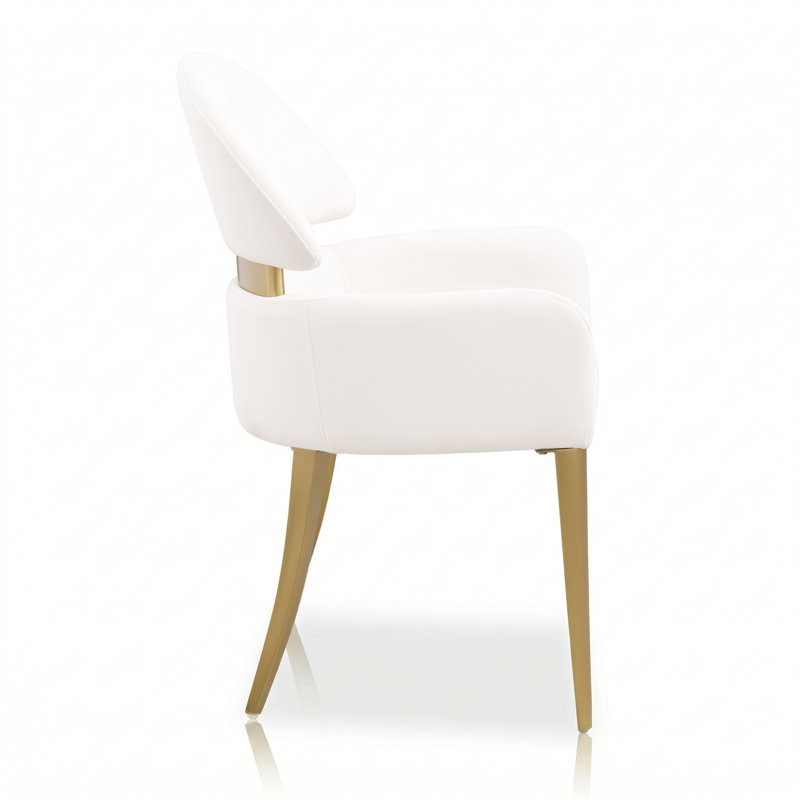 Bexar Upholstered Arm Chair, White