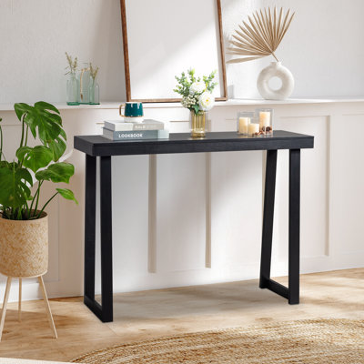 Console de 43,3 po avec pieds trapézoïdaux en bois massif