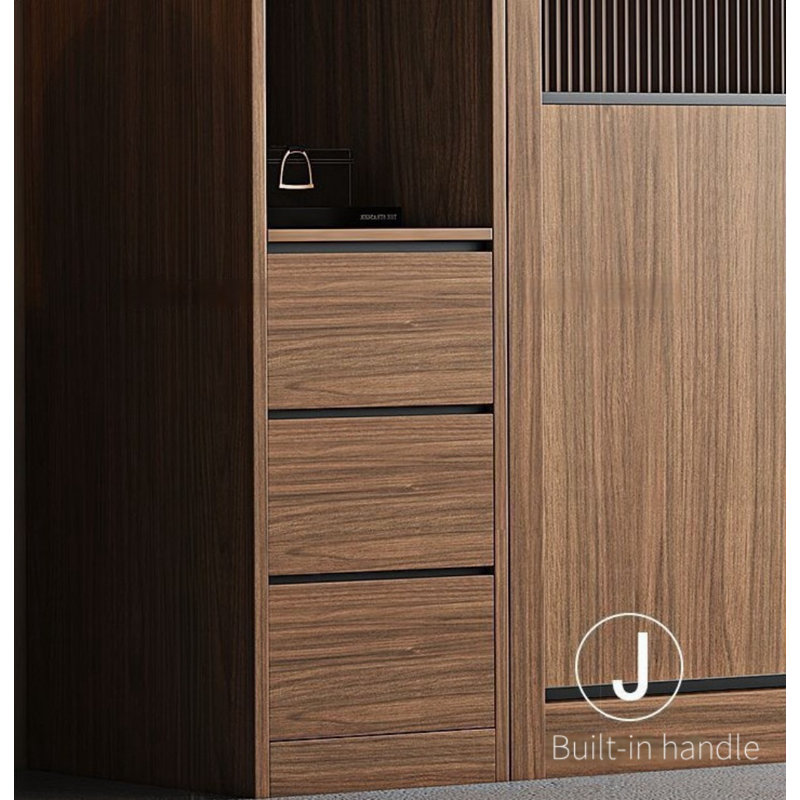 Modern Simple Classical Wardrobe, 82.68" H x 62.99" W x 23.62" D