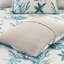 Édredon 7 pièces en coton pour très grand lit - avec coquillages imprimés, étoiles de mer, coraux et imprimé luxueux-124523410