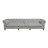 Ahrie Contemporary 122"L Leather Upholstered Sofa in Vintage White
