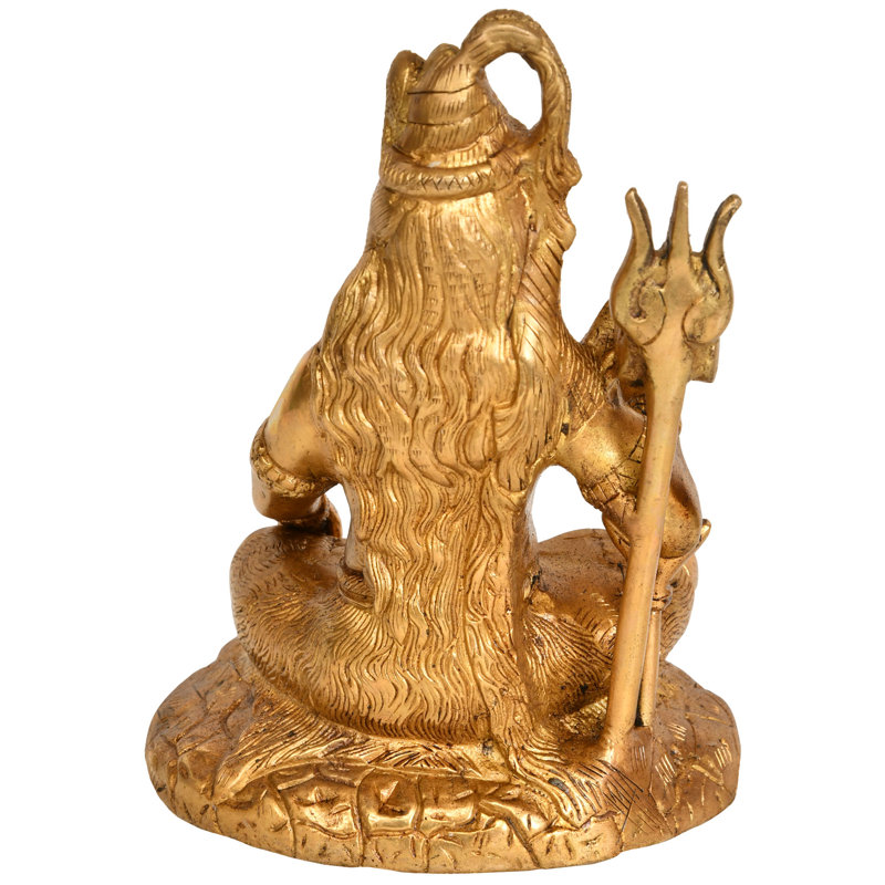 Statue en laiton 7 "Mahayogi Shiva Granting Abhaya