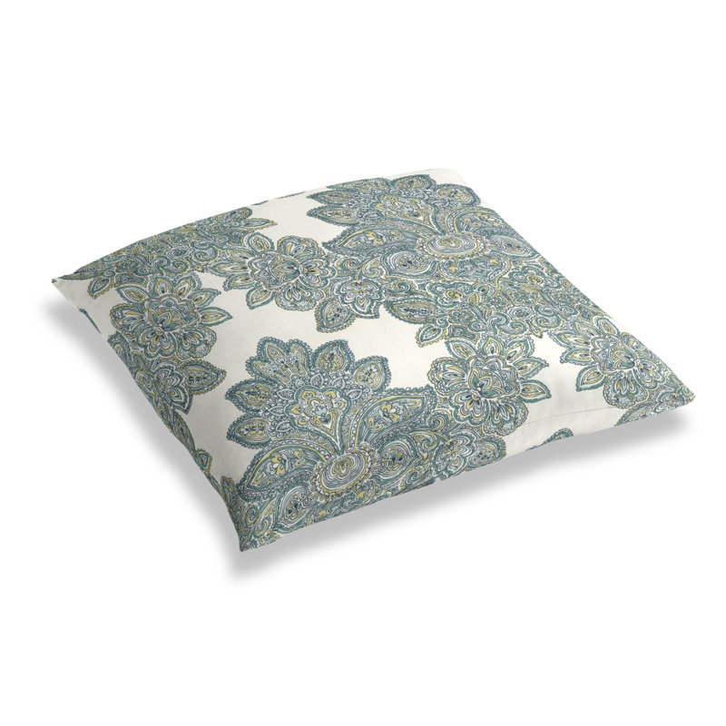Baroque Square Pillow Cover & Insert, Wasabi