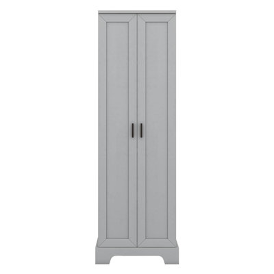 Armoire de rangement pour salle de bain de 71,2 po de hauteur avec 2 portes, armoire en bois autoportante avec tablette réglable pour la salle de bain, la cuisine et le salon