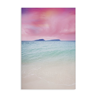 «Pink Sky Shoreline», art mural sur toile par Nataly White