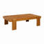 Ensemble de conversation d'extérieur en bois d'acacia avec coussin de dossier rond 4 pièces Kavaro-126208131