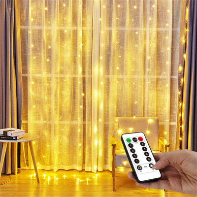 Natalina Indoor / Outdoor 300 - Bulb 118 in. Plug-in LED Curtain String Light