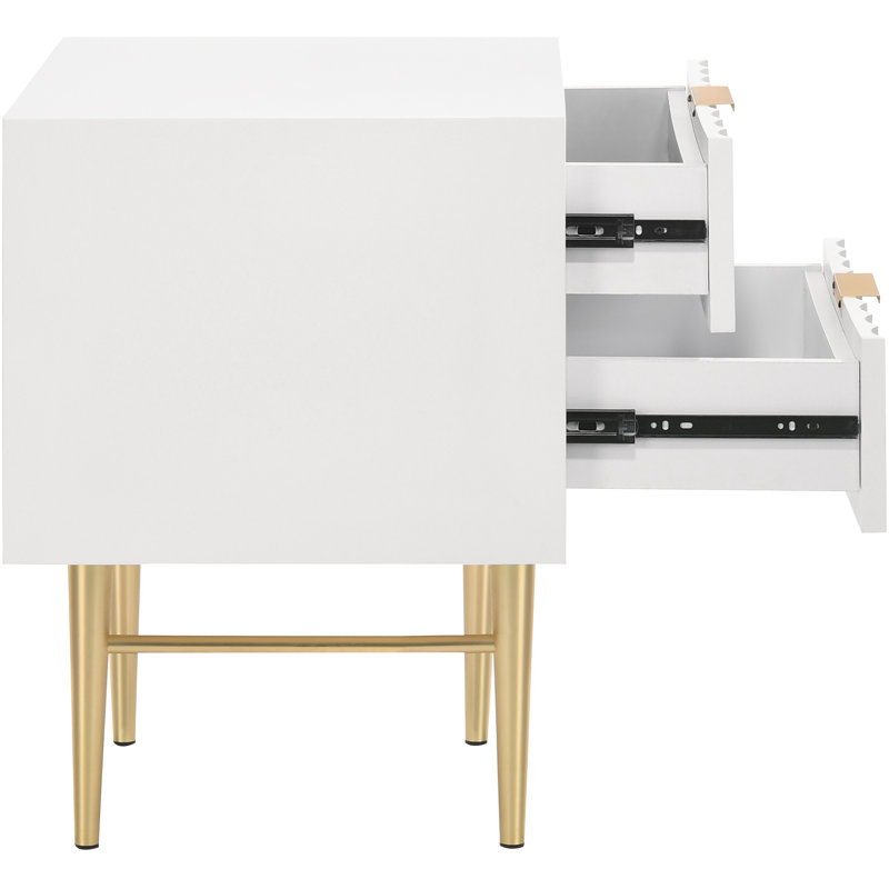 Jayvonni 22.5'' W Nightstand, White/Gold