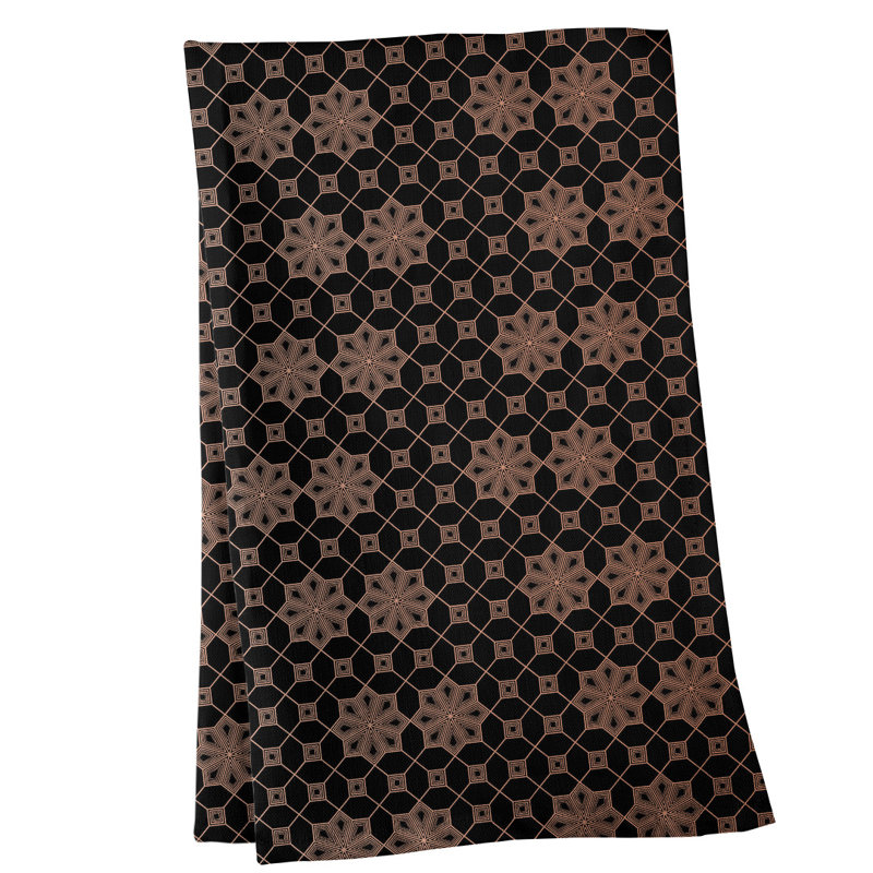 Serviette de thé à treillis, Polyester sergé, Orange