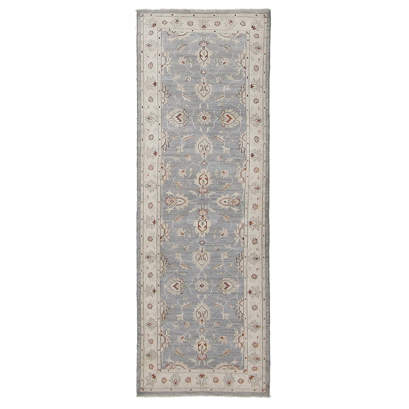 Davey Hand Knotted 3x9 Lt.Grey Runner