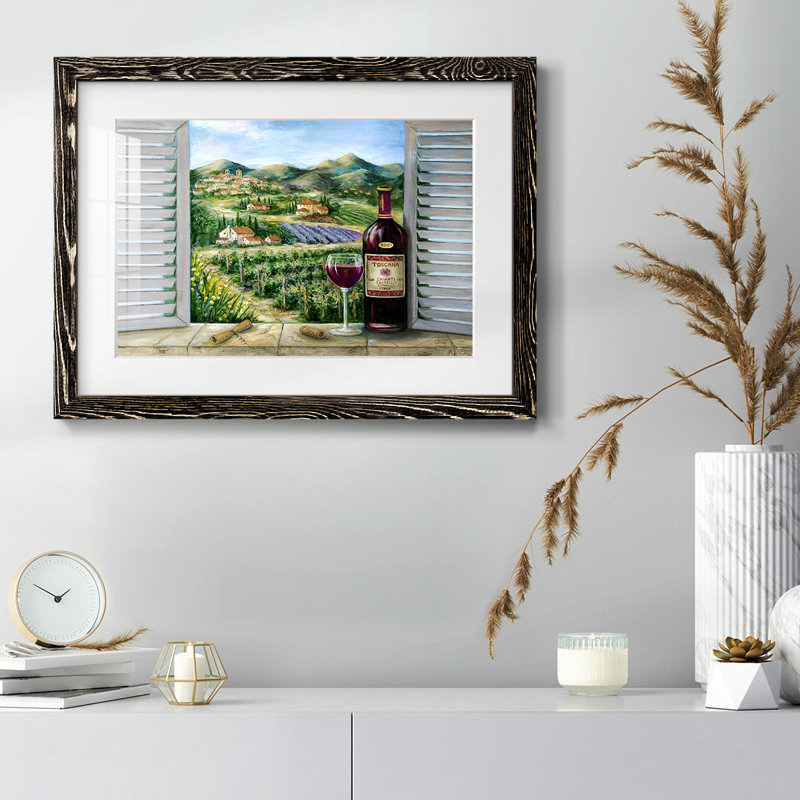 " Tuscan Red And Vineyard ", Noir, H 18 po x l 26 po x P 1,5 po