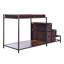 Pet Bunk Bed With Stairs, Dog/Cat Window Perch For High Beds And Couches, Medium Multi-Level 3 Step Dog Seat Platform Sleeper Couch, Practical For Modern Homes (Rustic Brown)