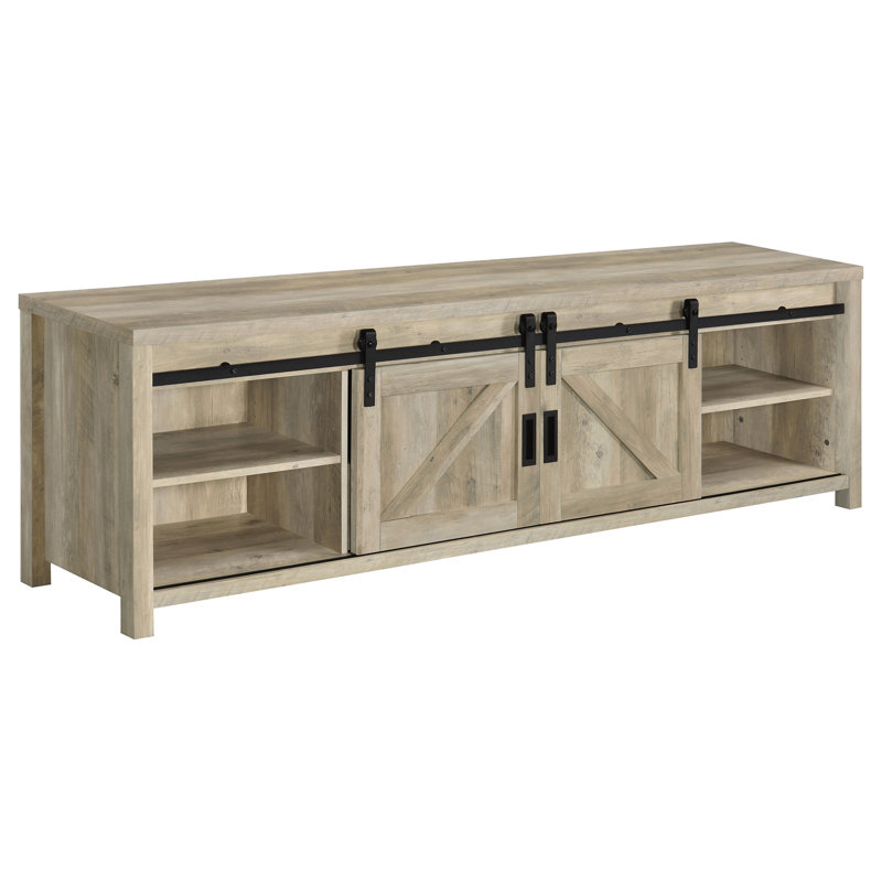 Madra Distressed Pine 2-Door Engineered Wood TV Stand