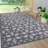 Talaia Neutral Geometric Dark Gray Indoor/Outdoor Rug-464346962