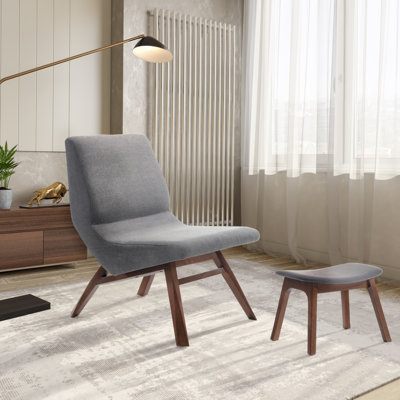 Danity Upholstered Lounge Chair With Ottoman