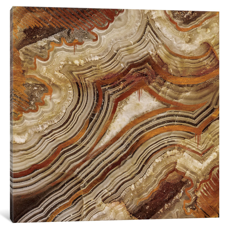 Cuivre bruni, impression sur toile tendue, H 12 po x l 12 po x P 0,75 po, Pas de tapis, Toile tendue