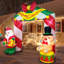 Ensemble gonflable père Noël, pain d'épice
