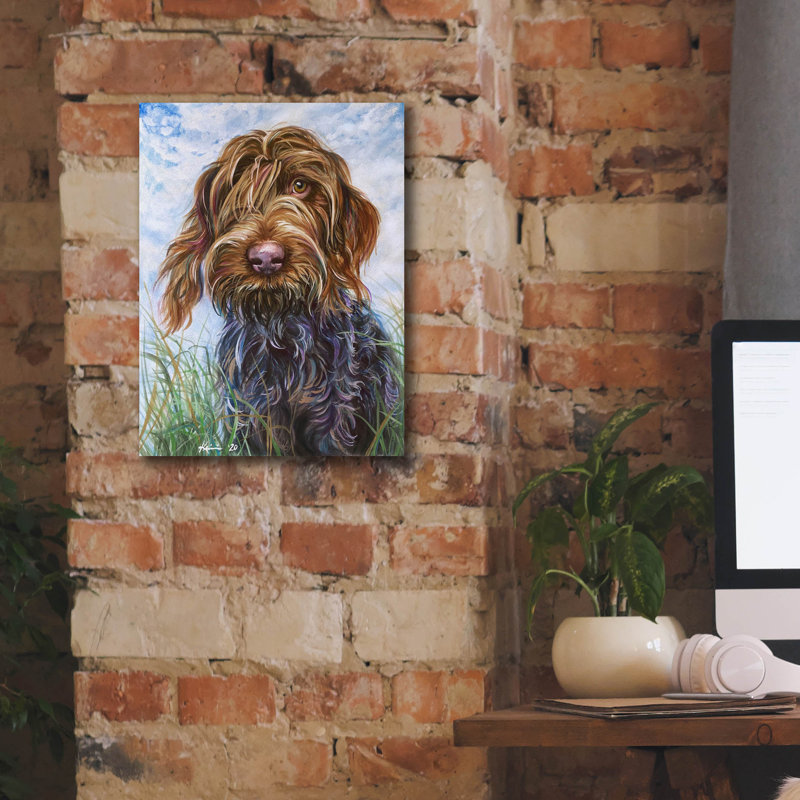«Must Love Dogs Wirehaired Pointing Griffon 2» par Lindsay Kivi, art mural sur toile, 12 po x 16 po