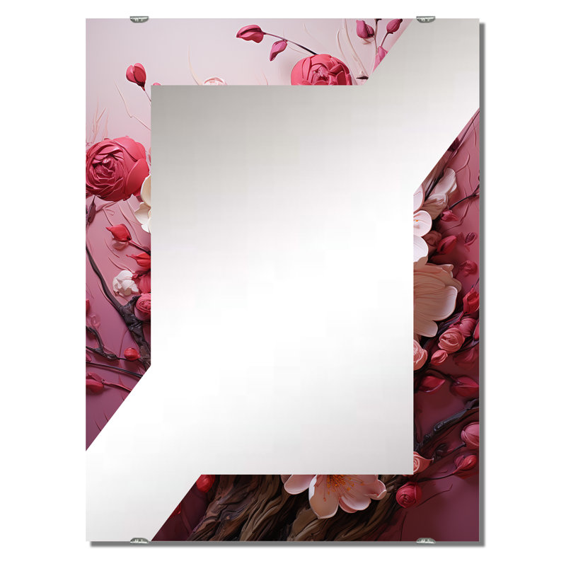 Pettis - Miroir mural cerise MIR132495, 40 po x 30 po