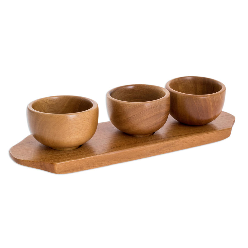Loon Peak® Albirtha Teak Condiment Server