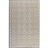 Hand-Knotted High-Quality Green and Beige Area Rug