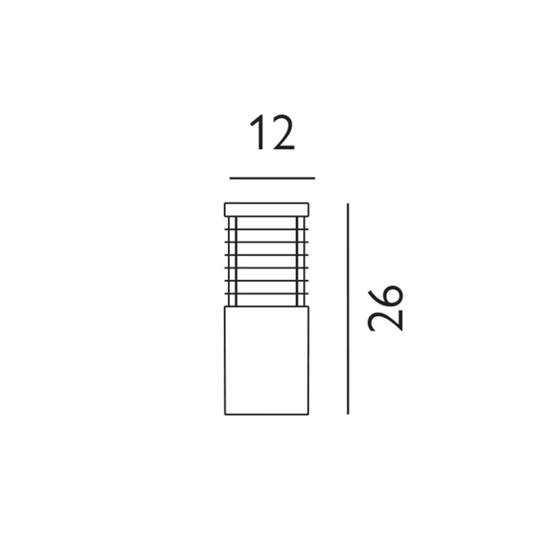 Halstone Transparent Bollards, Black, 260cm H x 120cm W x 120cm D