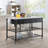Clarkson Transitional Kitchen Island with Artificial Stone Top in White and Grey