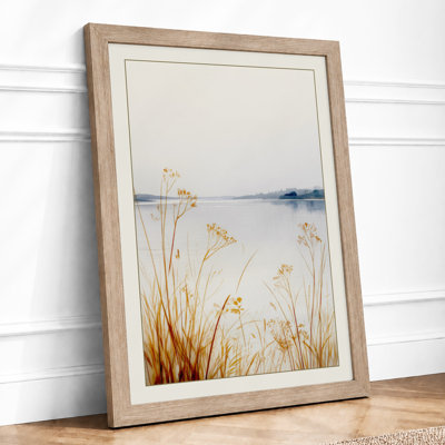 Quiet Waters Edge Minimalist - Framed Print