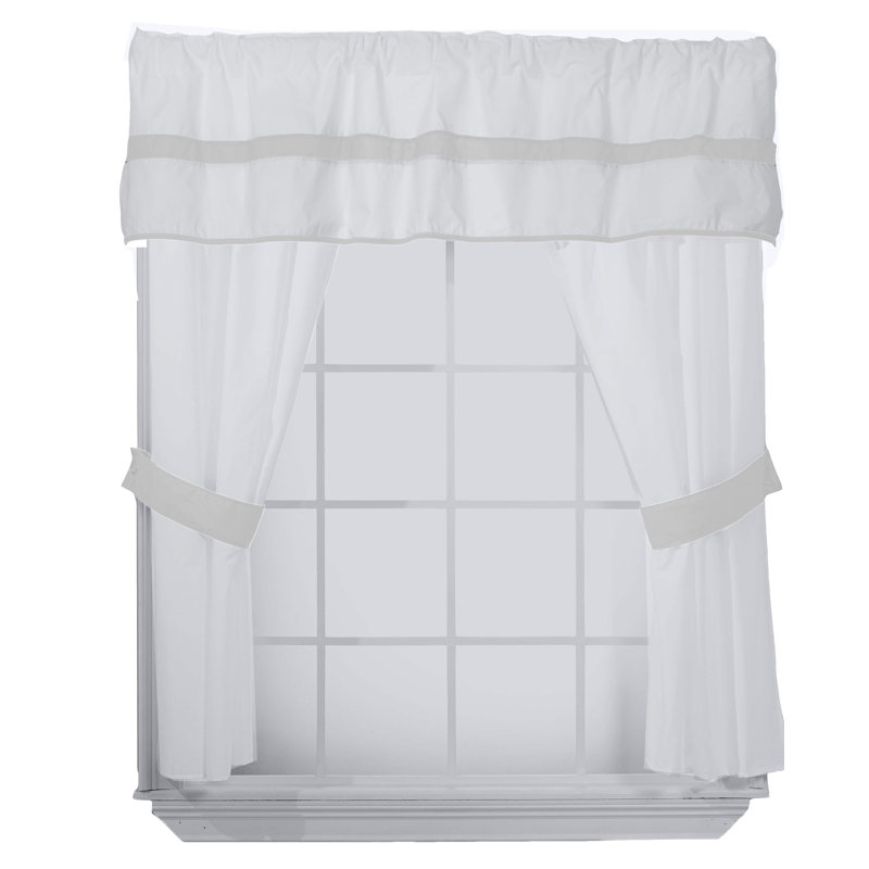 Cotton Blend Curtain/Drape, Gray