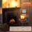  36.15" TV Stand with Independent Electric Fireplace. Remote Control, Five Flame Brightness-1031845235