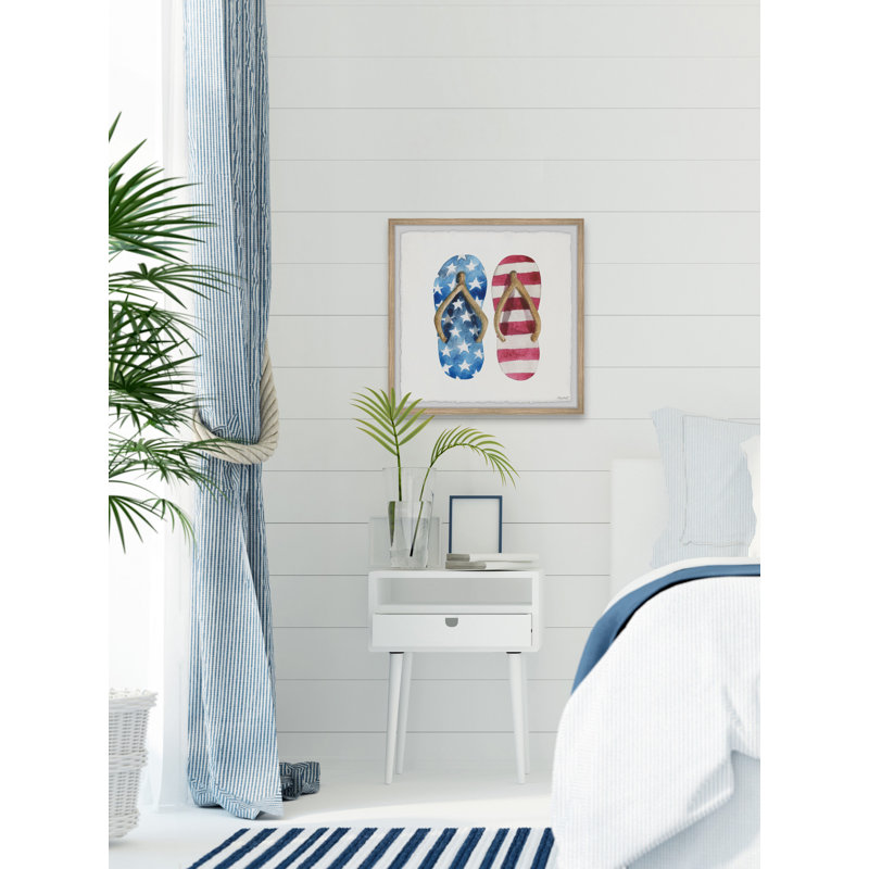 Impression encadrée « patriotes slippers », H 24 po x l 24 po x P 1,5 po