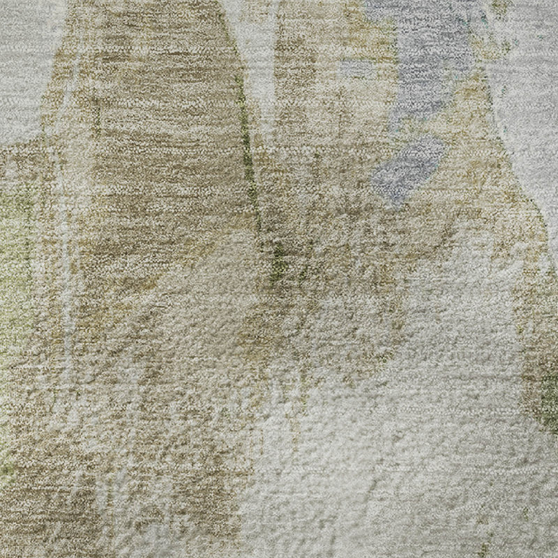 Tapis abstrait lavable à la machine de qualité supérieure Emest AMF1914, Rectangle 10 pi x 14 pi