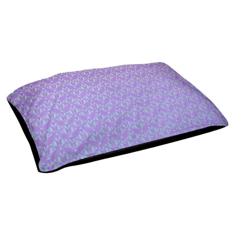 Coussin pour chien Byrge, Moyen (l 42,5 po x P 32,5 po x H 14 po), Mauve / bleu