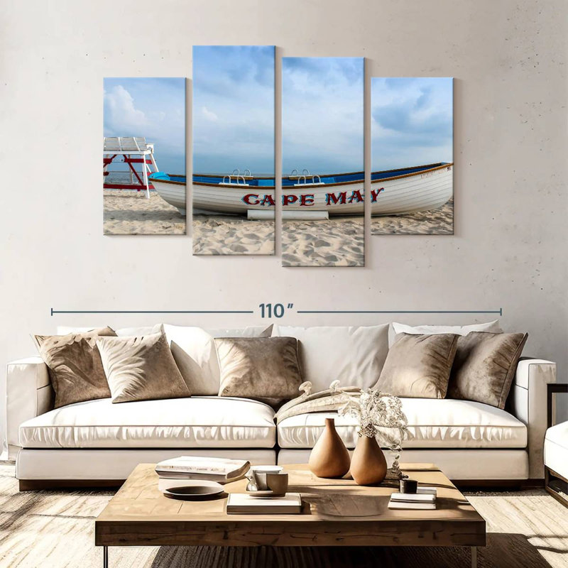 Bateau Mehar au cap May, H 54 po x l 84 po