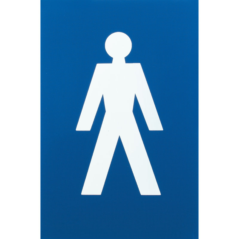 Amarys Male Sign 100Mm X 150Mm, Cobalt Blue