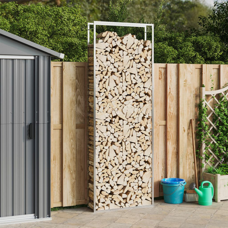 Wrapper Rack Log Yard Rebrilliant Catlyn 110cm W Metal Log Rack | Wayfair.co.uk