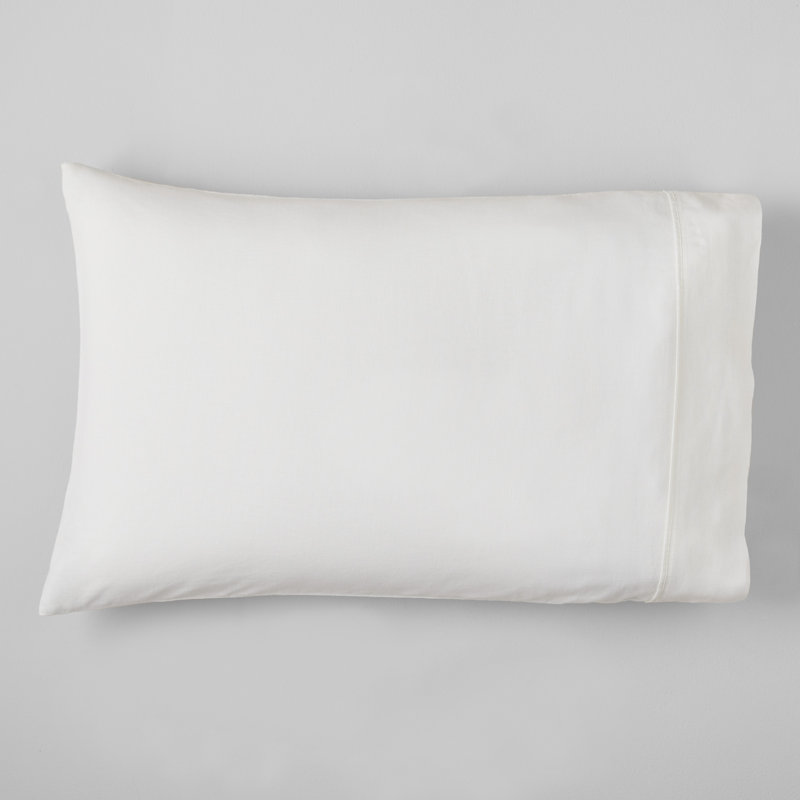 Jeffen Linen Blend Pillowcase Set, Standard, White