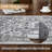 Entryway Rug, Washable Vintage Low Pile Stain-Resistant, Non-Slip Soft Thin Carpet for Kitchen, Bedroom, Bathroom (Grey)-1450123695