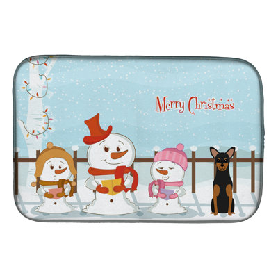 Tapis de séchage terrier merry christmas caroleers manchester