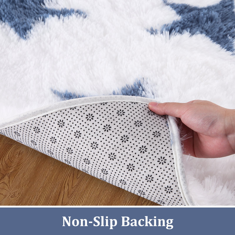 Emmin Fluffy Kids Rug, Rectangle 4' x 6'