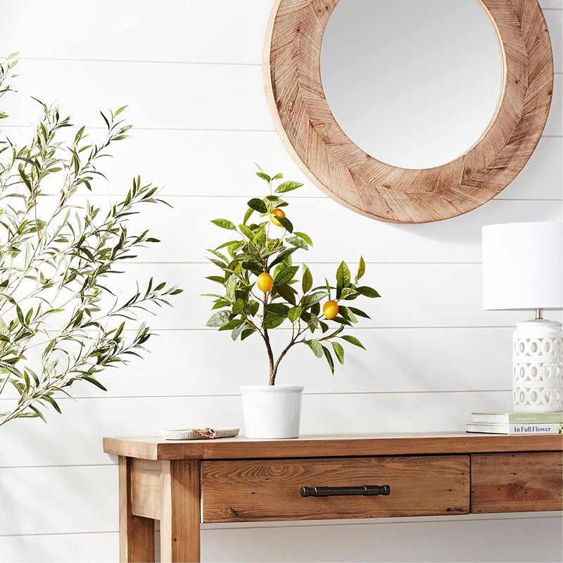 24'' Faux Lemon Tree in Pot